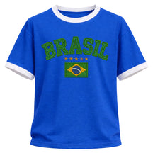 Camiseta Algodão Manga Curta Brasil Estilo Bordado Varias Cores