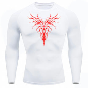 Camiseta Compressão Uv 50+ Manga Longa Cyber Tribal Dark Instinct Rash Guard