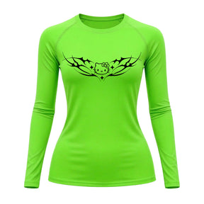 Camiseta Compressão Uv Manga Longa Cyber Tribal Angel Hello Kitty Rash Guard