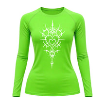 Camiseta Compressão Uv Manga Longa Cyber Tribal Iron Heart Dark Rash Guard