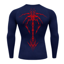 Camiseta Compressão Uv Manga Longa Cyber Tribal Unbreakable Dark Spine Rash Guard