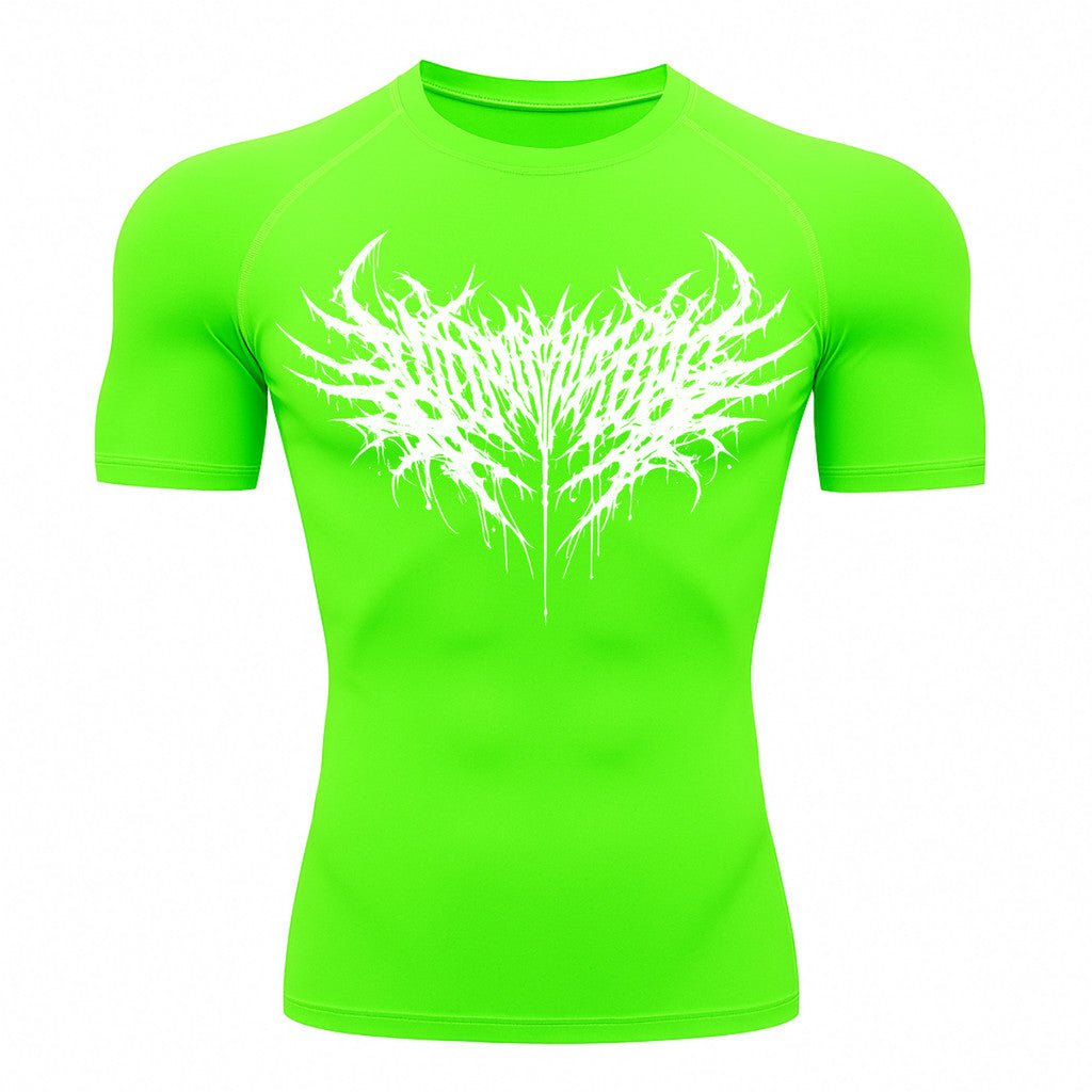 Camiseta Compressão Uv Manga Curta Cyber Tribal Night Reaper Oblivion Rash Guard