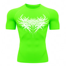 Camiseta Compressão Uv Manga Curta Cyber Tribal Night Reaper Oblivion Rash Guard