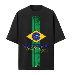 Camiseta Oversized Manga Curta UV Atoomic Brasil Edition Varias Cores