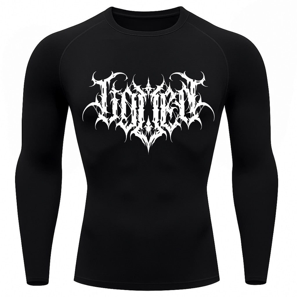 Camiseta Compressão Uv Manga Longa Cyber Tribal Shadow Crest Rash Guard