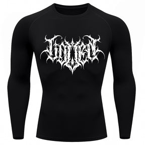 Camiseta Compressão Uv Manga Longa Cyber Tribal Shadow Crest Rash Guard