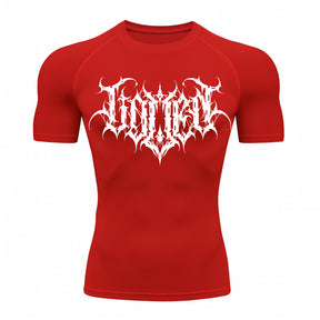 Camiseta Compressão Uv Manga Curta Cyber Tribal Shadow Crest Rash Guard