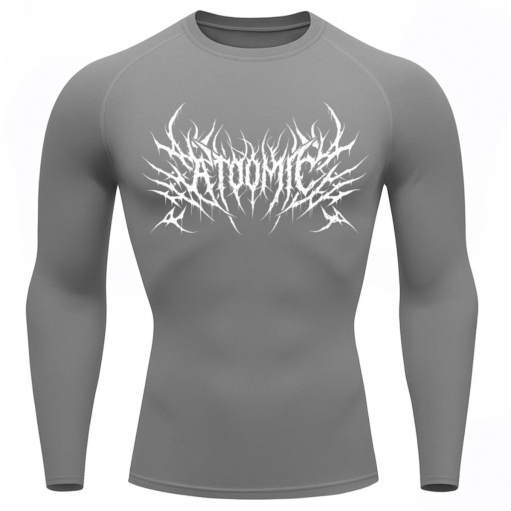 Camiseta Compressão Uv Manga Longa Cyber Tribal Atoomic Invoke Shadow Rash Guard