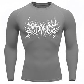 Camiseta Compressão Uv Manga Longa Cyber Tribal Atoomic Invoke Shadow Rash Guard