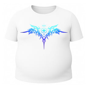 Camiseta Plus Size Proteção Uv Tecido Gelado Manga Curta Cyber Tribal Asas 03