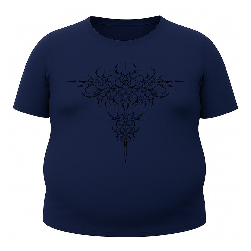 Camiseta Plus Size Uv 50+ Manga Curta Cyber Tribal Savage Emblem Rash Guard