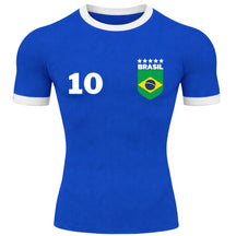 Camiseta Manga Curta Brasil Personalize Com Seu Nome E Número