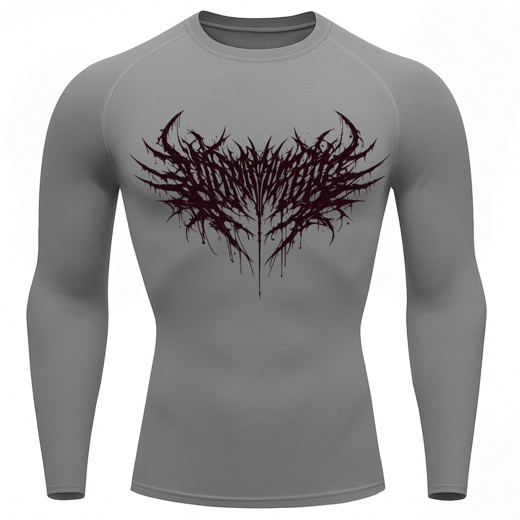 Camiseta Compressão Uv Manga Longa Cyber Tribal Night Reaper Oblivion Rash Guard
