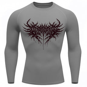Camiseta Compressão Uv Manga Longa Cyber Tribal Night Reaper Oblivion Rash Guard
