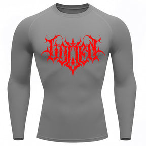 Camiseta Compressão Uv Manga Longa Cyber Tribal Shadow Crest Rash Guard