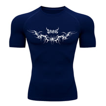 Camiseta Compressão Uv Manga Curta Cyber Tribal Savage Spider Wings Rash Guard