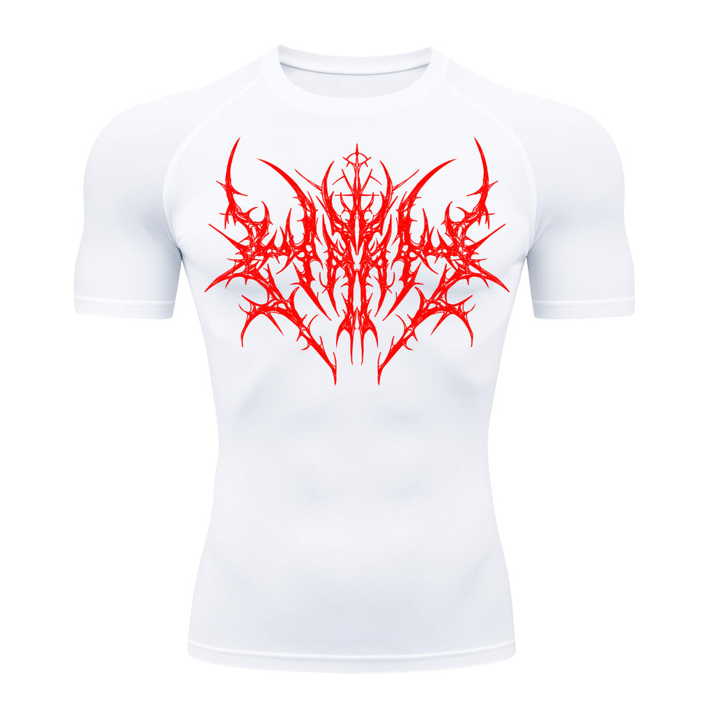 Camiseta Compressão Uv 50+ Manga Curta Cyber Tribal Primal Dominion Rash Guard