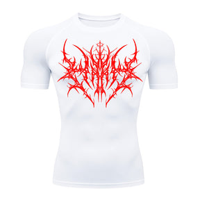Camiseta Compressão Uv 50+ Manga Curta Cyber Tribal Primal Dominion Rash Guard