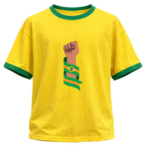 Camiseta Algodão Manga Curta Punho Brasileiro Varias Cores
