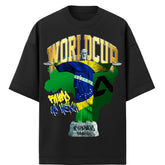 Camiseta Oversized Premium 20.1 Atoomic Brasil Rumo Ao Hexa Cristo Redentor Camisa Unissex