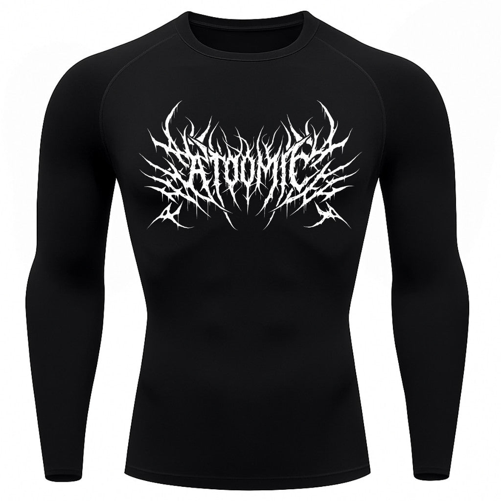 Camiseta Compressão Uv Manga Longa Cyber Tribal Atoomic Invoke Shadow Rash Guard