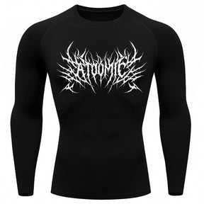 Camiseta Compressão Uv Manga Longa Cyber Tribal Atoomic Invoke Shadow Rash Guard