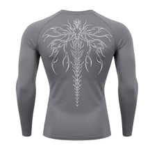 Camiseta Compressão Uv Manga Longa Cyber Tribal Chimera Spine Rash Guard