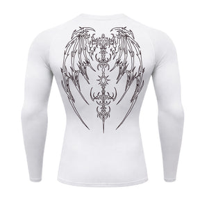 Camiseta Compressão Uv Manga Longa Cyber Tribal Phantom Wings Rash Guard