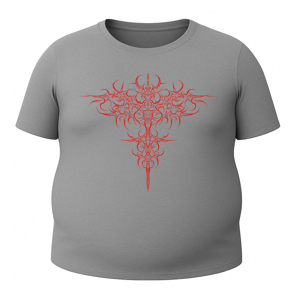 Camiseta Plus Size Uv 50+ Manga Curta Cyber Tribal Savage Emblem Rash Guard
