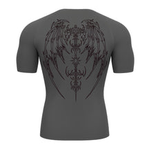 Camiseta Compressão Uv Manga Curta Cyber Tribal Phantom Wings Rash Guard