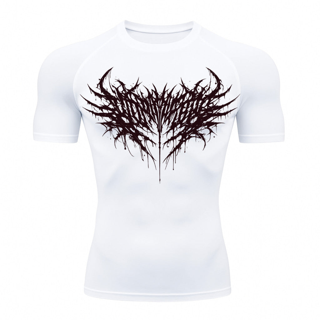 Camiseta Compressão Uv Manga Curta Cyber Tribal Night Reaper Oblivion Rash Guard