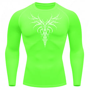 Camiseta Compressão Uv 50+ Manga Longa Cyber Tribal Dark Instinct Rash Guard