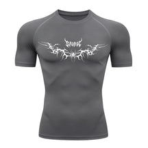 Camiseta Compressão Uv Manga Curta Cyber Tribal Savage Spider Wings Rash Guard