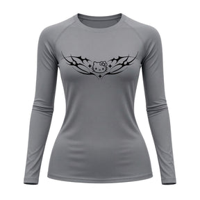 Camiseta Compressão Uv Manga Longa Cyber Tribal Angel Hello Kitty Rash Guard
