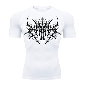 Camiseta Compressão Uv 50+ Manga Curta Cyber Tribal Primal Dominion Rash Guard