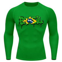 Camiseta Compressão Manga Longa UV Brasil Drip Edition Varias Cores Rash Guard