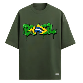 Camiseta Oversized Atoomic Brasil Drip Edition Copa