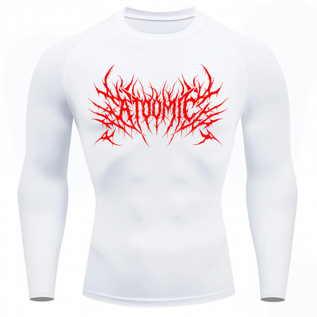 Camiseta Compressão Uv Manga Longa Cyber Tribal Atoomic Invoke Shadow Rash Guard