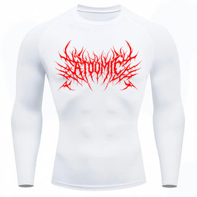 Camiseta Compressão Uv Manga Longa Cyber Tribal Atoomic Invoke Shadow Rash Guard