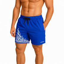 Shorts Elastano Fire Bermuda Fogo Corrida Mauricinho Tecido Leve Bermuda Para Treinar Gym