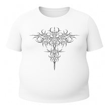 Camiseta Plus Size Uv 50+ Manga Curta Cyber Tribal Savage Emblem Rash Guard