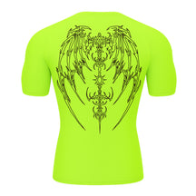 Camiseta Compressão Uv Manga Curta Cyber Tribal Phantom Wings Rash Guard