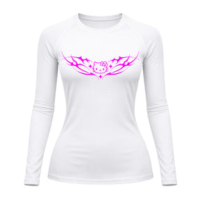 Camiseta Compressão Uv Manga Longa Cyber Tribal Angel Hello Kitty Rash Guard