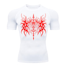 Camiseta Compressão Uv 50+ Manga Curta Cyber Tribal Dark Vanguard Rash Guard camisa