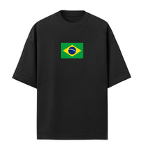 Camiseta Oversized Manga Curta Bandeira Do Brasil Camiseta Varias Cores