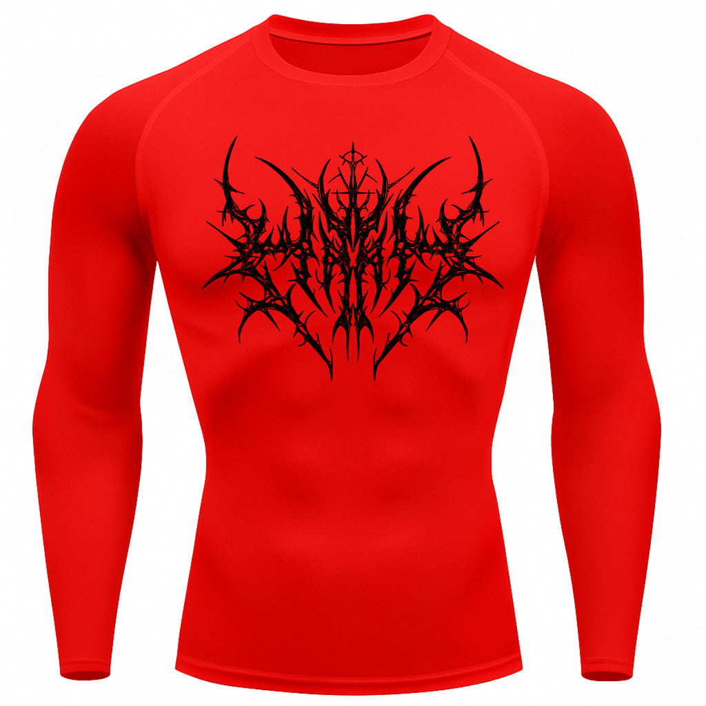 Camiseta Compressão Uv 50+ Manga Longa Cyber Tribal Primal Dominion Rash Guard