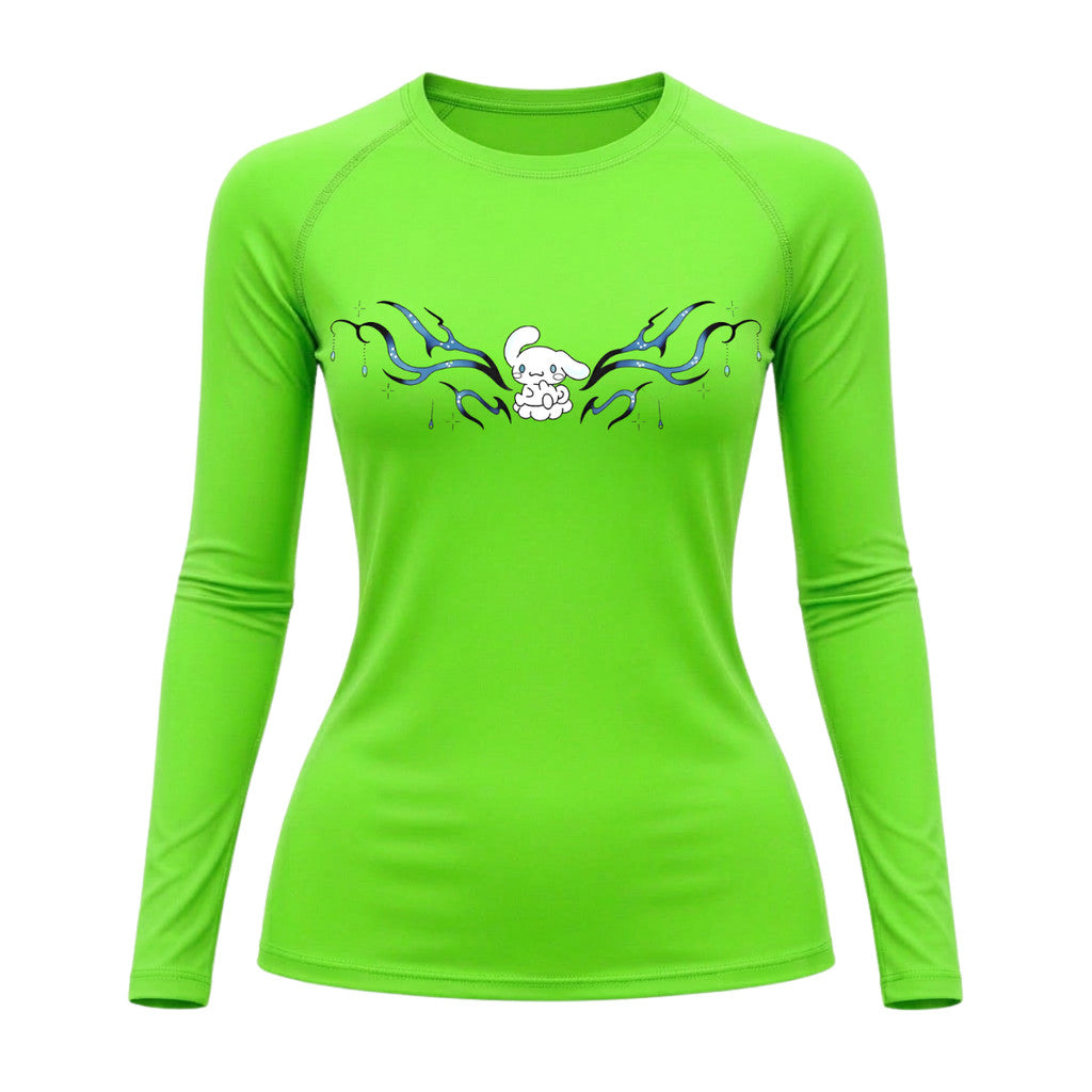 Camiseta Compressão Uv Manga Longa Cyber Tribal Cinnamoroll Hello Kitty Rash Guard