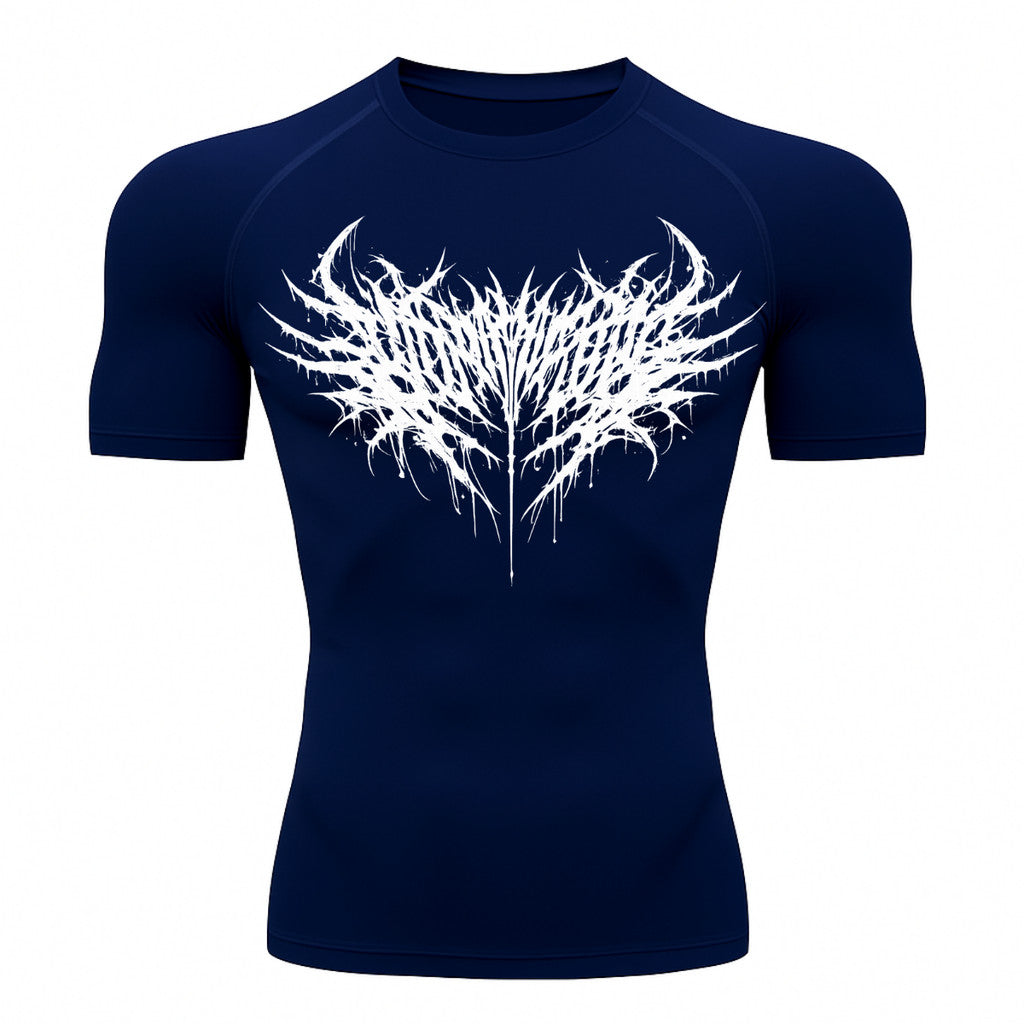 Camiseta Compressão Uv Manga Curta Cyber Tribal Night Reaper Oblivion Rash Guard