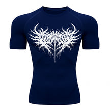 Camiseta Compressão Uv Manga Curta Cyber Tribal Night Reaper Oblivion Rash Guard