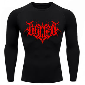 Camiseta Compressão Uv Manga Longa Cyber Tribal Shadow Crest Rash Guard